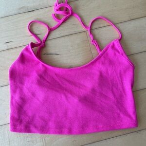 Urban Outfitters Hot Pink Strappy Top